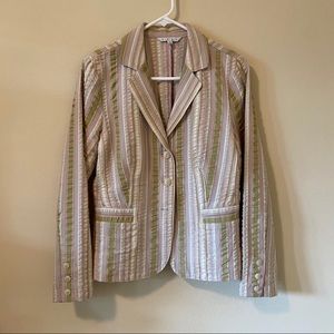 CAbi striped seersucker blazer